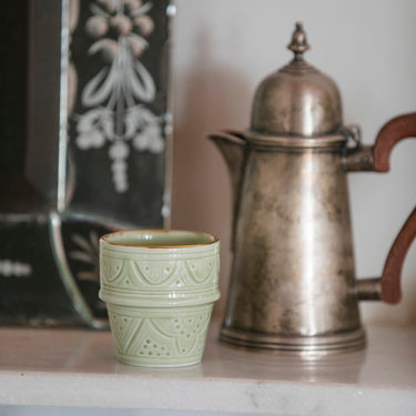Petite tasse à café Empreinte mint gold (1584247078935)