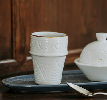 Moyenne tasse beldi Empreinte blanc gold (9180452421951)