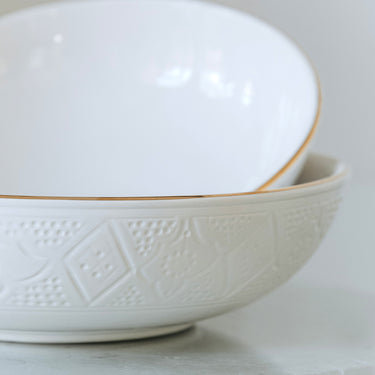 Saladier bas Empreinte blanc gold (9437172924735)