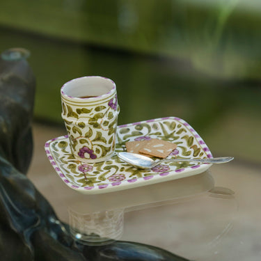 Moyenne tasse à café FLEURS IRIS gold (14986095231359)