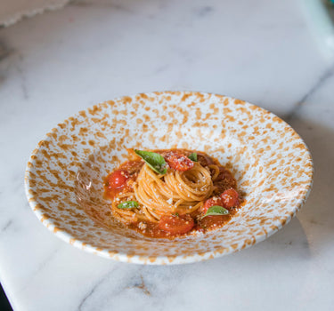 Assiette à pates granito paille (9699880632639)