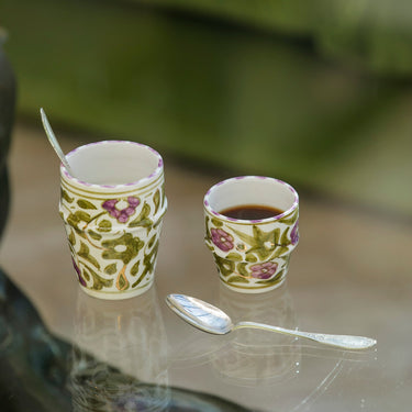 Moyenne tasse à café FLEURS IRIS gold (14986095231359)