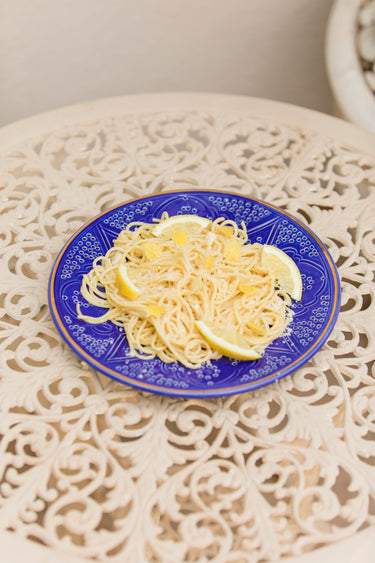 Assiette Empreinte bleu majorelle gold (6821603344426)