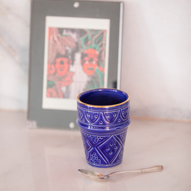 Grande tasse beldi Empreinte bleu majorelle gold (6820534255658)