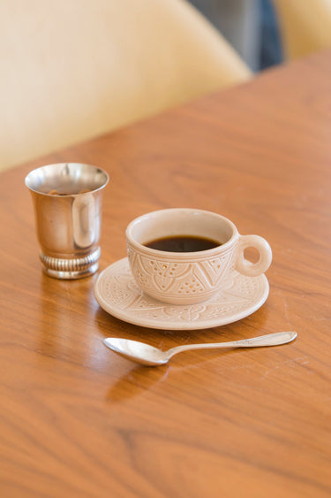 TASSE ANSE AVEC SOUCOUPE EMPREINTE SAHARA GOLD (14978940141951)