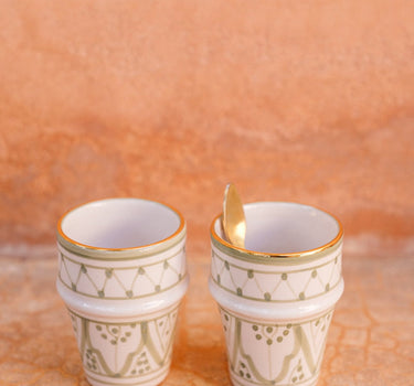 2 Moyennes tasses beldi céramique mint gold (6891971313706)