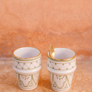 2 Moyennes tasses beldi céramique mint gold (6891971313706)