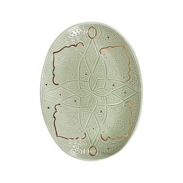 PLAT OVAL EMPREINTE VERT AMANDE GOLD (6736602726442)