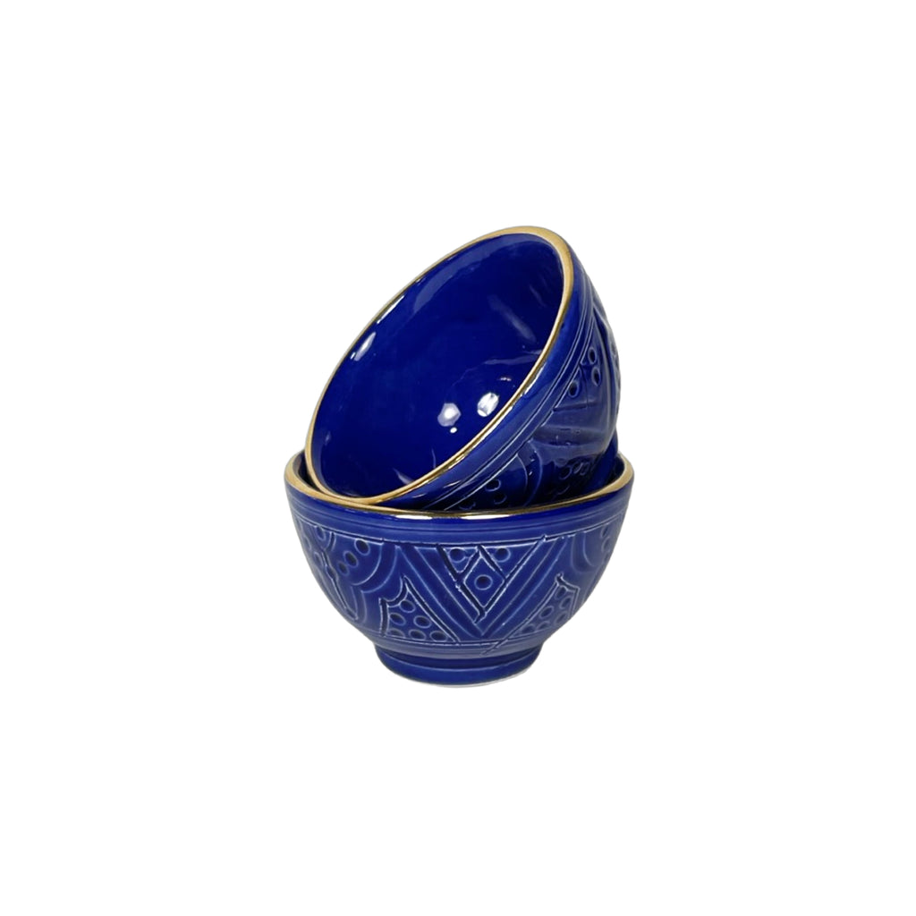 2 mini bols céramique empreinte bleu majorelle gold (6839919869994)