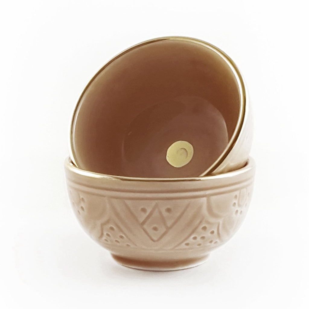 2 MINI BOLS CÉRAMIQUE EMPREINTE SABLE GOLD (6620677111850)