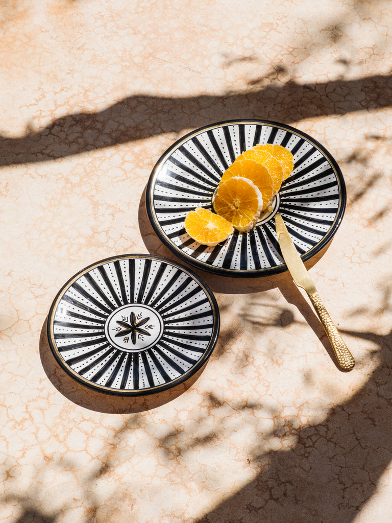 ASSIETTE SUNFLOWER NOIR GOLD (6892008898602)