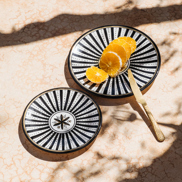 ASSIETTE SUNFLOWER NOIR GOLD (6892008898602)
