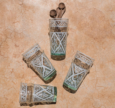 6 VERRES BELDI GM EN VERRE RECYCLE DECORE (3940077862935)