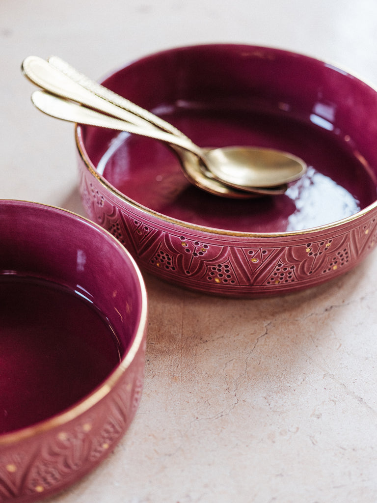 Bol, saladier et plat droit empreinte aubergine gold (8046851522879)