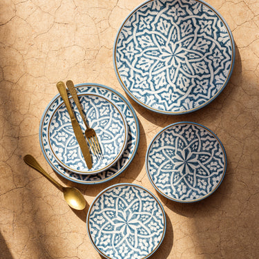 ASSIETTE FASSIA BLEU GRIS GOLD (6900775092266)