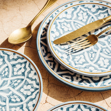 ASSIETTE FASSIA BLEU GRIS GOLD (6900775092266)