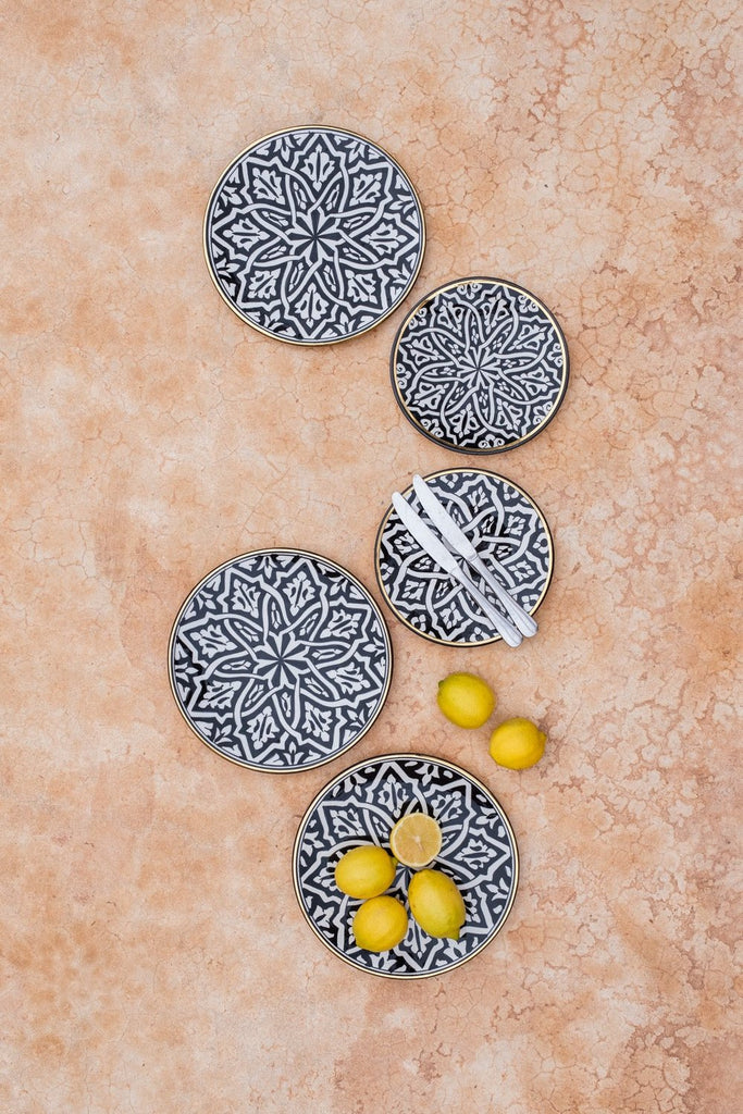 ASSIETTE FASSIA NOIR GOLD (6779308572714)