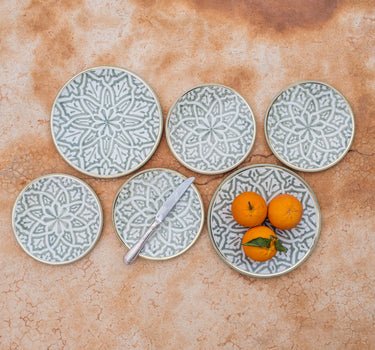 ASSIETTE FASSIA VERT AMANDE GOLD (6779310276650)