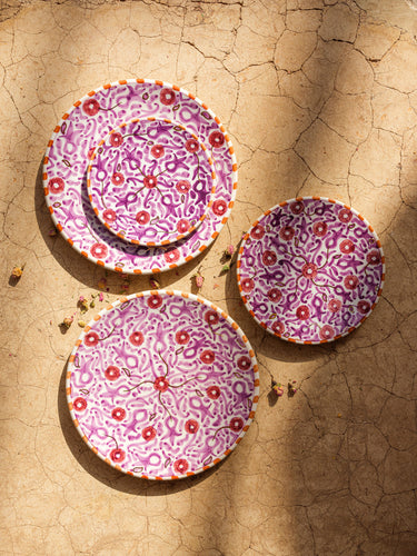 Assiettes Fleurs lilas gold (8279507239231)