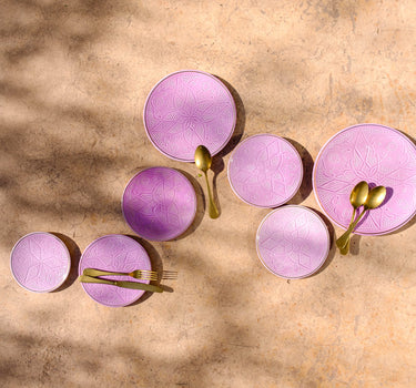 Assiette Empreinte lilas gold (8261295964479)