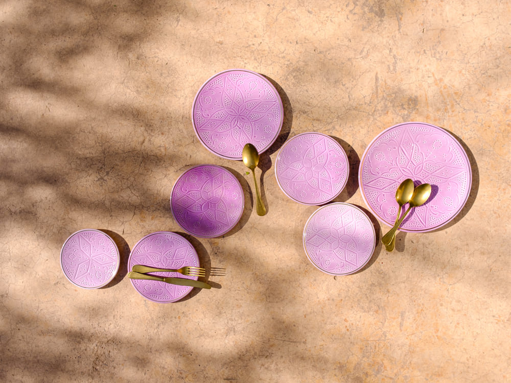 Assiette Empreinte lilas gold (8261295964479)