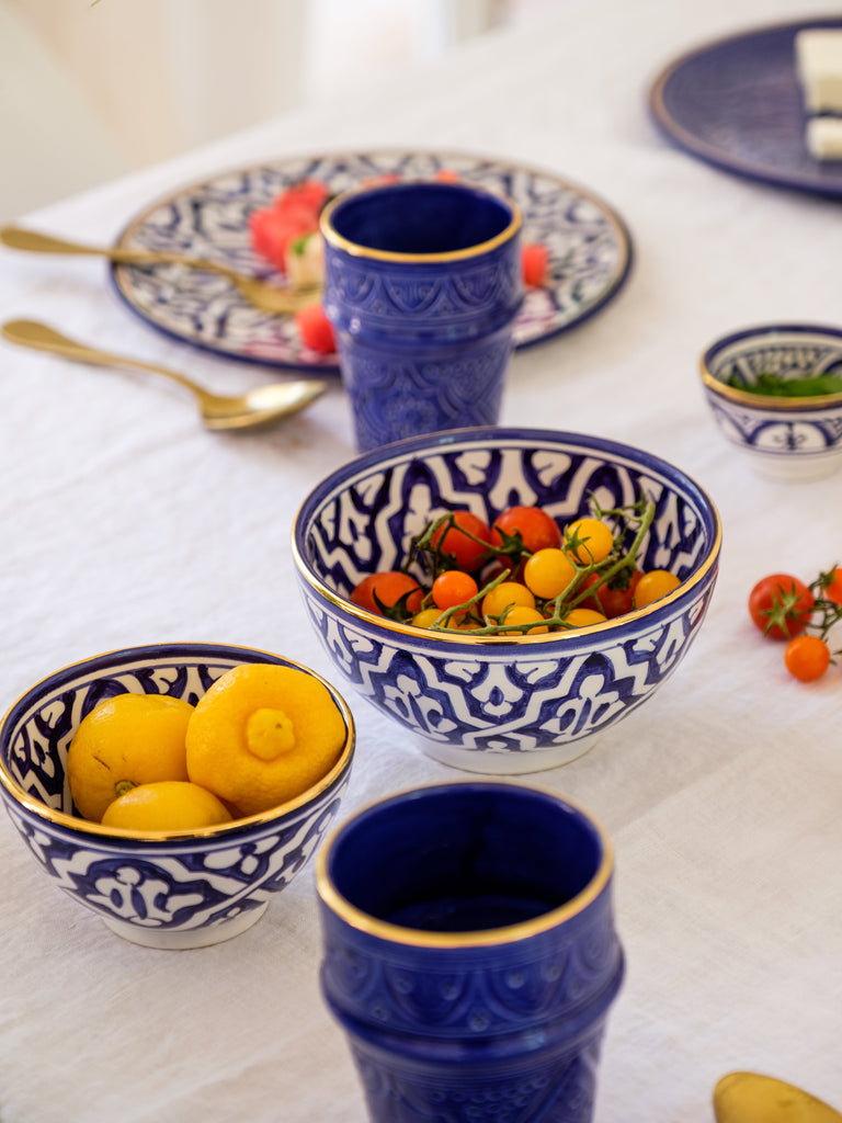 BOLS ET SALADIER ROND FASSIA bleu majorelle GOLD (6850982510634)