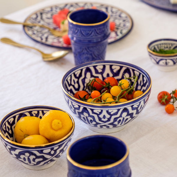 BOLS ET SALADIER ROND FASSIA bleu majorelle GOLD (6850982510634)