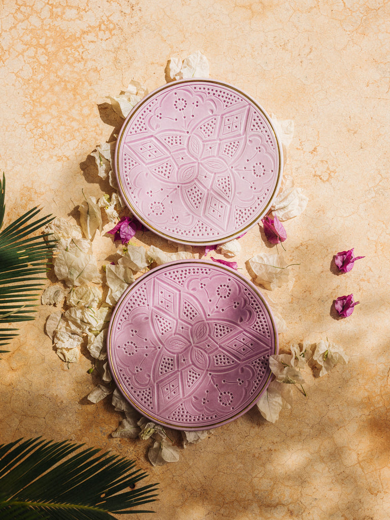 Assiette Empreinte lilas gold (8261295964479)