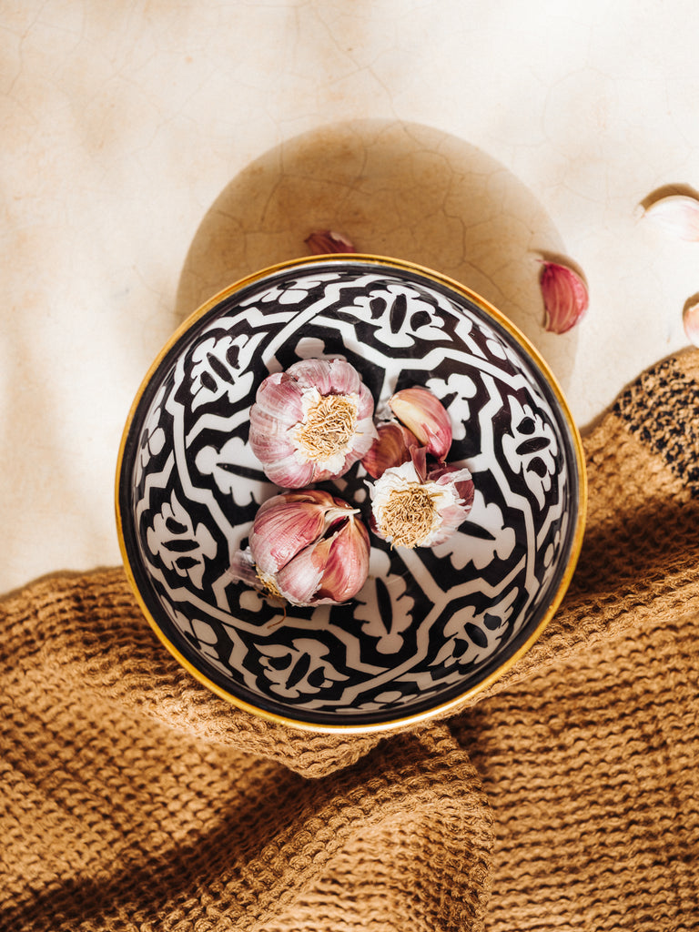 BOLS ET SALADIER ROND FASSIA NOIR GOLD (6788123459626)