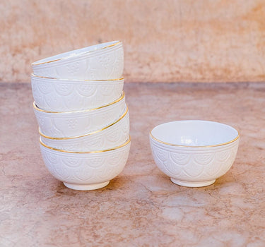 Bols. Saladier ronds Empreinte blanc gold (10333946887)