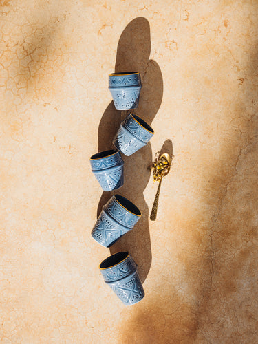 Grande tasse beldi Empreinte bleu stone gold (8193674477887)