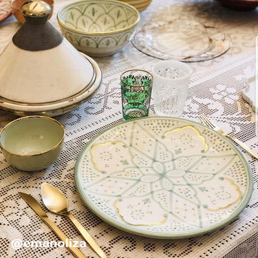 ASSIETTES GOLD VERT AMANDE (4441604948010)
