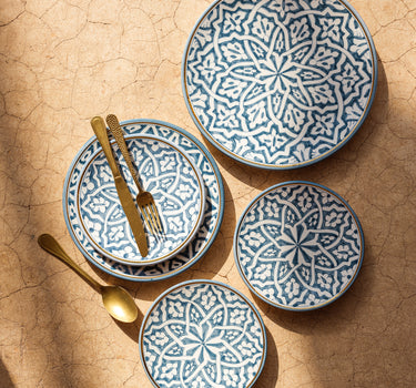 ASSIETTE FASSIA BLEU GRIS GOLD (6900775092266)